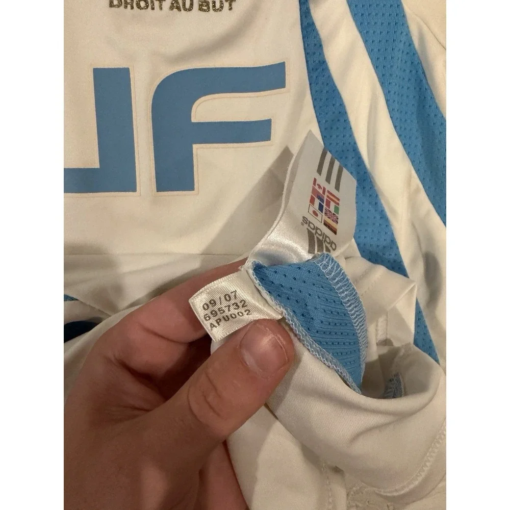 Adidas OLYMPIQUE MARSEILLE 2007-2008 Home Soccer Futbol Jersey Mens S (695732)